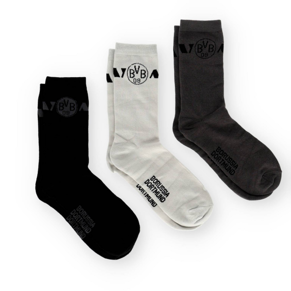 Borussia Dortmund BVB Socken Geschenkset 3er Pack Gr. 39-46